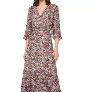 ALLSAINTS Delana Wilde Floral Wrap Dress - Pink